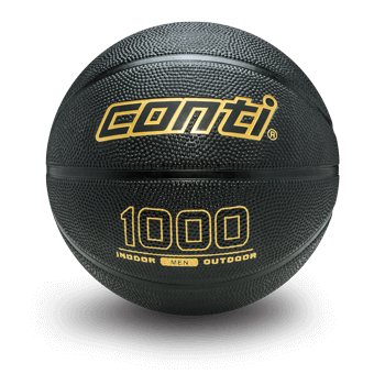 conti1000耐磨深溝橡膠籃球(7號球) 黑
